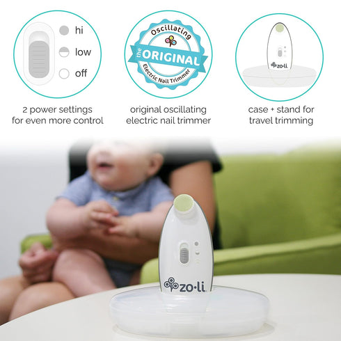 Trimmer ZoLi Buzz B Electric Baby Nail | ZoLi Baby Safe Nail File for Newborn Infant and up, Original Safety Electric