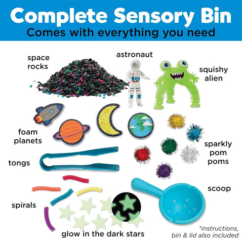 3-5+, 10.25 14.5 4.75 inches Creativity for Kids Sensory Bin: Outer Space Toys - Preschool and Toddler Sensory Toys