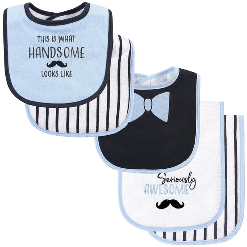 Hudson Baby Unisex Baby Cotton Terry Bib and Burp Cloth Set, Seriously Awesome, One Size by Hudson Baby