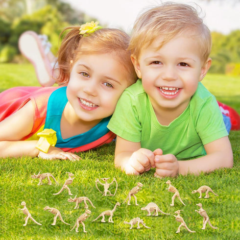 65 HFKPJRT Pcs Dinosaur Bones for Sandbox, Mini Dinosaurs Bones for Kids, Mini Dinosaur Skeleton Figures for Science