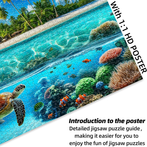 1000 1000 Sutinban Sea Turtle Piece Puzzle for Adults, Coolest Adult Puzzle Pieces, Wave Spirit Hawaii Ocean Jigsaw