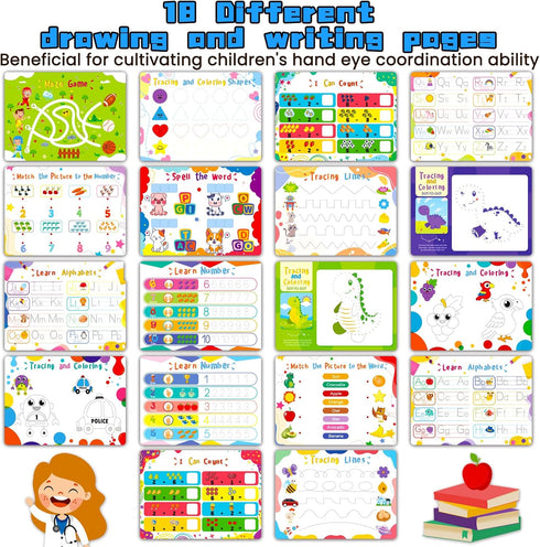 36 Theme Montessori Busy Book for Toddlers 3+, Preschool Learning Activities for Kids, Educational Tools for Autism