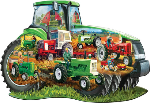 MasterPieces 1000 Piece Jigsaw Puzzle - Tractor Shape for Adults, Family, or Youth - 38.5"x26.5"