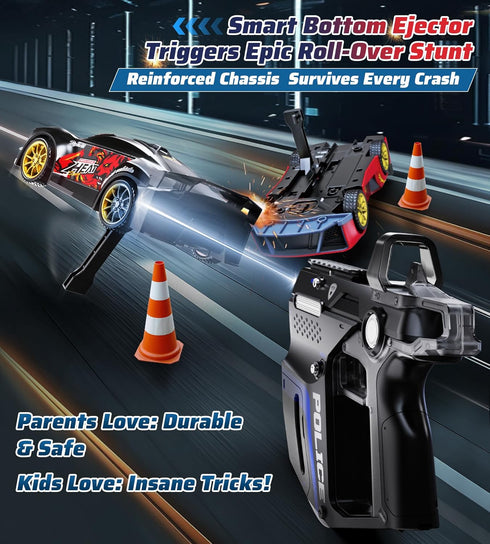 GIAYERN Set 2.4G 6+ Interactive Battle RC Car - RC Drift Car Innovative Ejection Launcher with Dual Remotes, Sensor