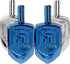 Hanukkah Dreidels - Metallic Blue and Silver Dreidel, 4 Pack Medium