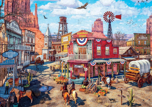 Buffalo Games Country Life Old Western Town - 500 Piece Jigsaw Puzzle for Adults