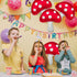 6PCS Large-Mushroom-Balloons Super Red Mushroom Balloons Red Foil Video Game Mushrooms Balloon Birthday Party