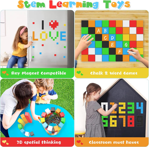 Magnetic Building Blocks Toys for Toddler Girls & Boys, Age 2-4, 3-5, 4-8, Upgraded 3D STEM Montessori Toys