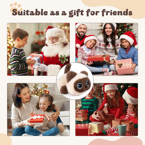 1.9lbs YOUBLEK Weighted Stuffed Animals Siamese Cat - Siamese Cat Plush Toy, Cute cat Stuffed Animal Cuddle Plushies