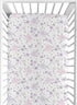Sweet Jojo Designs Fitted Baby Jersey Crib Sheets (Purple/Grey Boho Floral) for