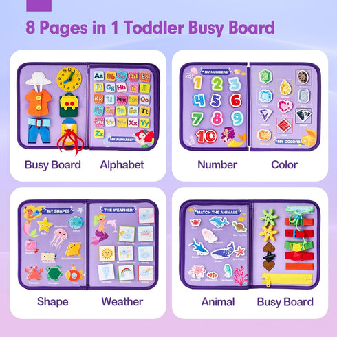 3 3rd 8 1 3 hahaland Busy Board Montessori Toys - Year Old Girl Gifts Bithday Gift Ideas - in Preschool Learning