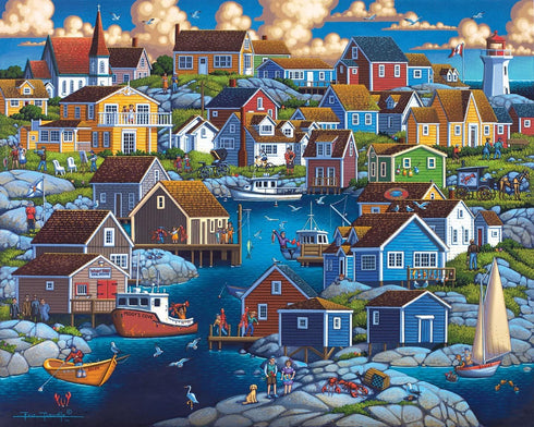 (1000 Dowdle Folk Art Peggy's Cove Puzzle Piece)