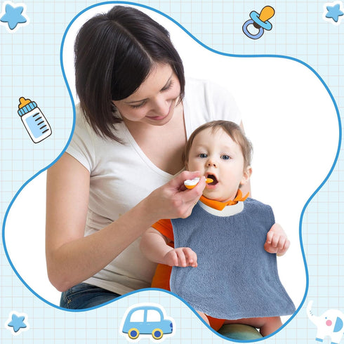 6 Foaincore Pcs Pullover Baby Bibs Cotton Terry Toddler Absorbent Infant for Feeding and Drooling Towel Bib (Elegant