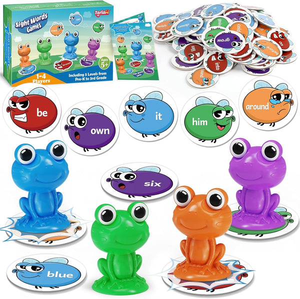 Torlam Sight Word Games Frog Site Words Educational Flash Cards Kindergarten Phonics