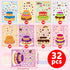 32 Sheets Make Your Own Birthday Cake Stickers, Creative Fun Happy Birthday Cake Game Sticker Kits for Kids Birthday