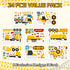 Ozepao 24 Sheets Construction Truck Stickers for Kids, Make Your Own Construction Vehicles, Car Party Favors,DIY Crafts