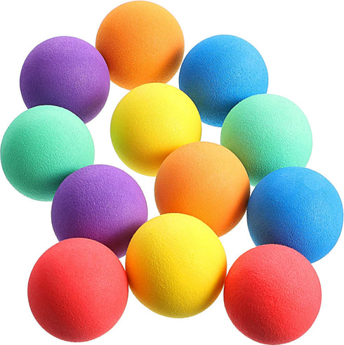Gejoy 24 Pieces Soft Foam Balls, Lightweight Mini Balls for Safe Indoor Toys, Birthday Party Favors for Boys and Girls