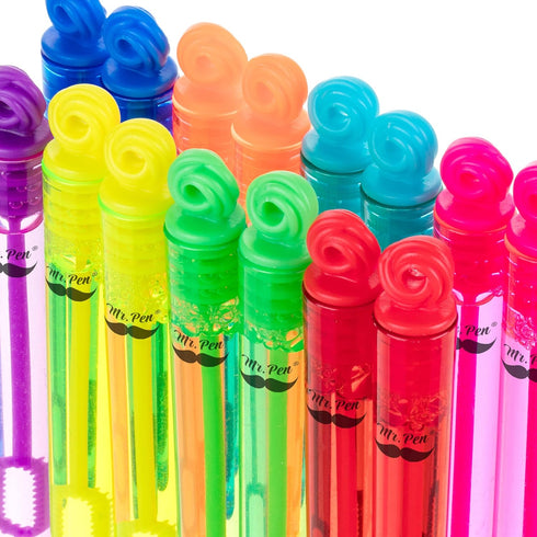 Mr. Pen- Mini Bubble Wands, 4 Inch, 16 Pack Colorful Party Favors for Kids