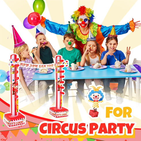 Threan Circus Inflatable Limbo Game - Fun Indoor Outdoor Birthday Party Games for Kids, Adults, Family Bonding