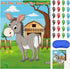 FEPITO Pin The Tail on The Donkey Party Game with 24 Pcs Tails | Kids Birthday Party Decorations | Carnival Circus