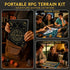 32 100+ 1" CZYY DND Battle Map Book Reusable Dry/Wet Erase Mats with Scenery Decals, Grid & Lay-Flat Binding - Portable