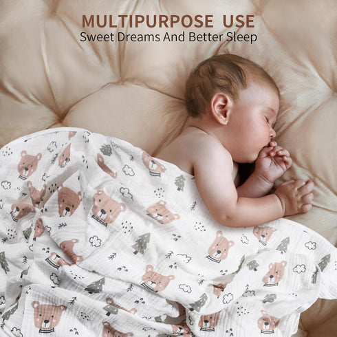 Newborn,2 Pack 41 41 inches Rayon from Bamboo Swaddle Blankets for Breathable Soft Receiving Blanket,Large x Swaddle