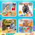 Beach Toys Set for Kids, Collapsible Sand Bucket and Shovels with Watering Can, Mesh Bag, Ice Cream & Animal Sand