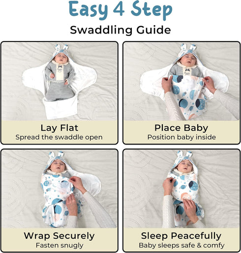 3-Way 0-3 3-6 100% (3M (0-3), Joy-Crafted FBL Adjustable Swaddles for Newborns | & Month Baby Sleep Sack