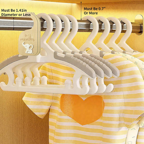 Closet Closet,Nursery 24 Baby Dividers,Baby Clothes Dividers for Decor Storage Hangers Organizer,Sided Organizer