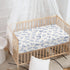 Winpema 28"x52" Blue Leaves Fitted Crib Sheet Plant Baby Crib Sheet Fit Standard Crib and Toddler Mattress,Crib