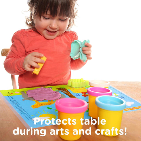 Neat Solutions Table Topper Disposable Stick-on Placemats, 12" x 18", 60 Count, Gender Neutral, Reusable Package