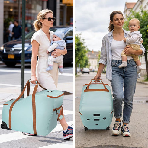 SCTEL Car Seat Travel Bag for Airplane Compatible with Most Infant Car Seats, Padded Car Seat Cover Bag, Carseat Gate