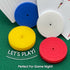 4 Piece Round Card Holders in Red, White, Yellow & Blue