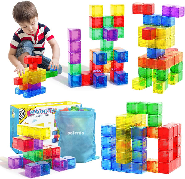 48PCS Magnetic Blocks, 1.38 inch Building Blocks for Toddlers, STEM Toys for Kids, Montessori Toys for 2-6+ Year Olds