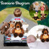 6 Set Zhanmai Pieces Safari Stuffed Animals Plush Jungle Toys for Boys Girls, Lion Elephant Zebra Giraffe Tiger Monkey