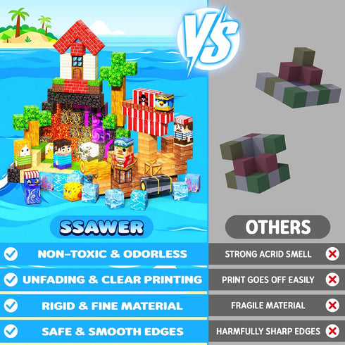208PCS 4-8, 3+, Magnetic Blocks, Magnetic Building Blocks, Magnetic Cubes for Kids Sensory Toy for STEM Constructions