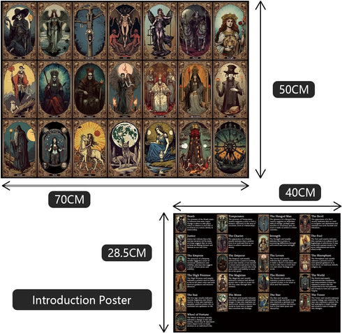 Horror Tarot Cards Puzzles for Adults - 1000 Pieces and up, PICKFORU Halloween Puzzle