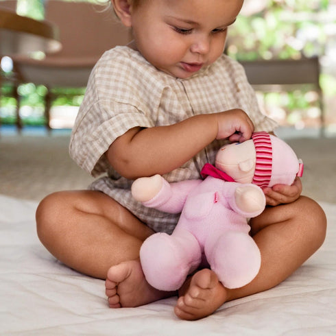 HABA Doll Snug Up Luisa, 8" My First Baby Doll, Machine Washable & Safe for Birth & Up