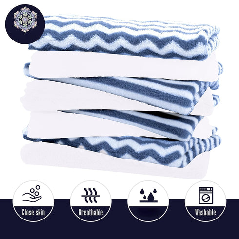 8 Pack 16 12 Inch Super Soft Baby Burp Cloths, Baby Washcloths, Ultra Absorbent Large Newborn Burping Cloth for Boy