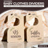 Solid Wooden Baby Clothes Dividers for Closet, Set of 8 Double-Sided for Newborn to 24 Months