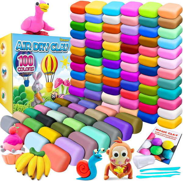 Air Dry Clay 100 Colors, Modeling Clay for Kids, DIY Molding Magic