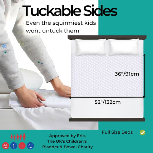 100% Hygge Sheets Potty Training Pee Pads for Kids, Toddlers - Waterproof, Non Slip Bed Wetting Pad for Full Size Beds