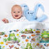 Cute Frog Baby Blanket Gifts, Super Soft Swaddle Newborn Cozy Receiving Blanket, Stroller Throw Blanket for Crib, 40x30