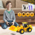 9-Channel 1:18 100-Minute Remote Control Wheel Loader Scale Construction Toy, Realistic Sounds & Lights, All-Terrain
