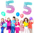 Number 5 Balloon, Large 40 Inch Number Balloons for 5th Birthday Party Decorations, 5 Year Old Birthday Sign Decor