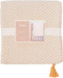 Crane Baby Marigold Chevron Blanket, Soft Cotton Nursery and Stroller Blanket, 100% Cotton, 36" x 36"