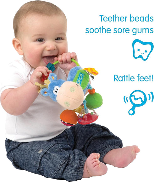 Playgro Horse Soft Baby Toys - Developmental Rattles Teething Toys for Babies 3-6-12 Months
