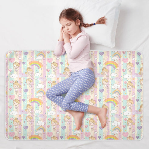 siphylline 52" 34" Ballerina Music Box Cartoon Extra Large Resuable Changing Pad Covers Highly Absorbent Bed Wetting