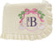 Personalized Floral Swan Baby Girl Blanket with Monogram Embroidery, Custom Name Knit