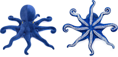 ZHONGXIN MADE Simulation Octopus Plush Toy - Blue 18" Soft Real Life Octopus Stuffed Animal for Children